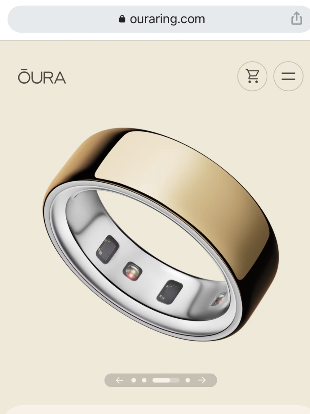 Oura Ring Gen 4 - Gold (New without Box)